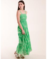 Blue Vanilla - Broderie Anglaise Shirred Bust Dress - Lyst