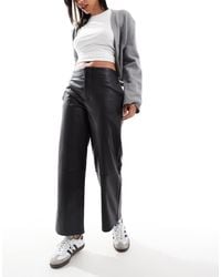 ASOS - Faux Leather Cropped Trousers - Lyst
