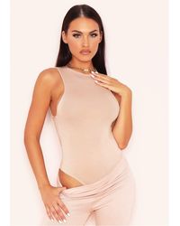 Missy Empire - Missy Empire Racer Double Thickness Bodysuit - Lyst
