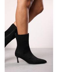 Where's That From - Wheres 'Aubrey' Suede Pointed Toe Ankle Low Heel Boot - Lyst