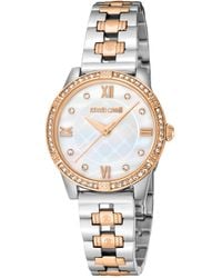 Roberto Cavalli - Rc5L032M0105 Quartz Mop Stainless Steel 5 Atm 30 Mm Watch - Lyst