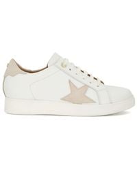 Dune - Ladies Edriss - - Star Motif Lace Up Trainers Leather - Lyst
