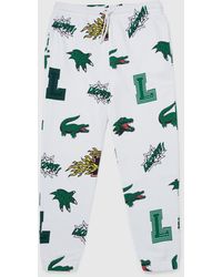 Lacoste - Seasonal Print Joggers - Lyst