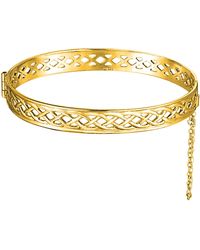 The Jewellery Stockroom - Rolled Celtic Weave Hinged Bangle Plated - Lyst