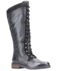 Hush Puppies - Rudy Lace Up Long Leather Boot (zwart) - Lyst