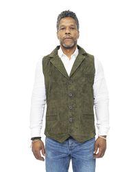 Infinity Leather - Classic Smooth Goat Suede Waistcoat-Exeter - Lyst