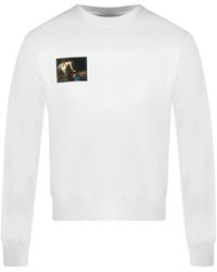 Off-White c/o Virgil Abloh - Off- Caravaggio Angel Arrow Logo Sweatshirt Cotton - Lyst