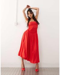 Amy Lynn - Alexa Puffball Midi Dress With Allover Hotfix - Lyst