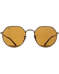 Ray-Ban - Round Matte Havana On Arista Rb3565 Jack Metal - Lyst
