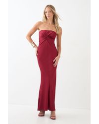 MissPap - Knot Detail Detachable Strap Bridesmaid Dress - Lyst