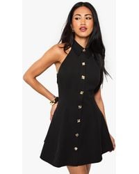Boohoo - Button Tailored Sleeveless Shirt Mini Dress - Lyst
