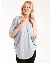 Blue Vanilla - Heart Half Zip Front Top - Lyst