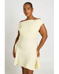 Boohoo - Plus Asymmetric Skater Dress - Lyst
