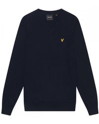 Lyle & Scott - Cotton Merino V-Neck Jumper - Lyst