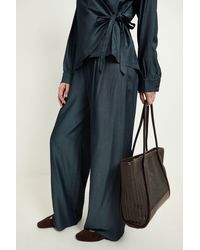 Wallis - Denim Look Wide Leg Trouser Co Ord - Lyst