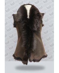 Infinity Leather - Toscana Sheepskin Short Gilet-Denver - Lyst