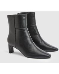 Wallis - Tania Faux Leather Medium Stiletto Heel Ankle Boots - Lyst