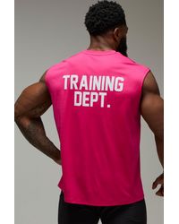 BoohooMAN - Training Dept Performance Oversized Tank - Lyst