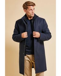 Threadbare - 'Pipe' Funnel Neck Coat With Mock Layer - Lyst