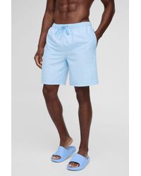 BoohooMAN - Branded Long Length Swim Trunks - Lyst
