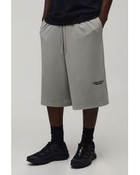 BoohooMAN - Printed Mesh Jersey Bermuda Jort - Lyst
