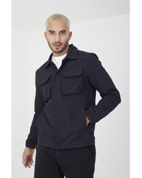 Brave Soul - 'Cass' Lightweight Stud Fastening Jacket With Collar - Lyst