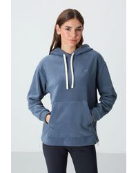 TOMMY LIFE - Oversized Plush Hoodie With Embroidery - Lyst