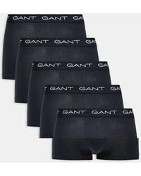 GANT - 5 Pack Trunks With Logo Waistband - Lyst