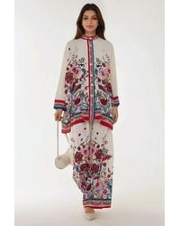 Hiccup - Printed High Waist Kimono-Pants Co-Ord Set - Lyst