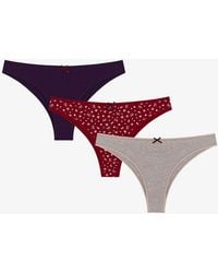Penti - Snow Cute Bow Print 3-Pack Brazilian Briefs - Lyst