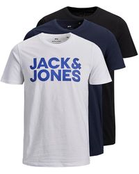 Jack & Jones - Jack&jones Jjecorp Logo Multi-pack T-shirts, Basic Korte Mouw, 3-pack - Lyst