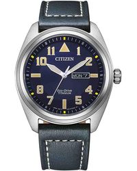 Citizen - Watch Bm8560-45L Leather - Lyst