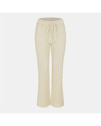 Noisy May - Ribbed Flared Pajama Pants - Lyst