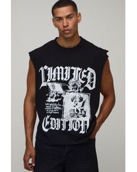 BoohooMAN - Oversized Boxy Renaissance Print Tank Cotton - Lyst