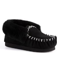 Aus Wooli - "Waterloo" Australia Hand Stitched Sheepskin Moccasin, Leather - Lyst