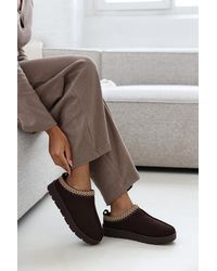 Where's That From - Wheres 'Reina' Cosy Faux-Suede Fur Lining Slipper - Lyst