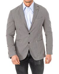 La Martina - Long Sleeve Blazer With Lapel Collar Hmja01 - Lyst