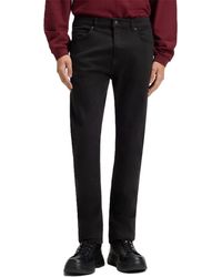 HUGO - Mid Rise Slim Fit Five Pocket Jeans - Lyst