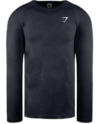 GYMSHARK - Geo Zwart Naadloos Topje - Lyst