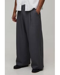 BoohooMAN - Tailored Wide Leg Suit Trousers - Lyst