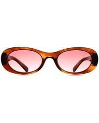 Miu Miu - Oval Striped Tobacco Etruscan Gradient Mu06Zs - Lyst