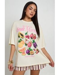 Boohoo - Fruit Market Printed T-Shirt - Lyst