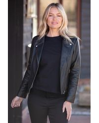 Ashwood Leather - 'Vento' Real Biker Jacket - Lyst