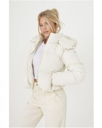 Good For Nothing - Cropped Hooded Puffer Jacket With Detachable Hood - Lyst