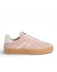 Tamaris - Sneakers Van Leer Met Witte Strepen - Lyst