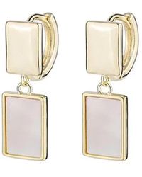 The Jewellery Stockroom - Plated Moonstone Drop Earrings - Lyst