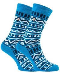 Farah - 2 Pairs Funky Vintage Patterned Colourful Thick Cotton Crew Socks - Lyst