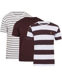 Brave Soul - Multi 3 Pack Cotton Crew Neck T-Shirts - Lyst