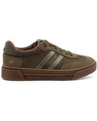 Mustang - Dames Olijfgroene Street Platform Sneakers Schoenen - Lyst