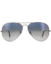 Ray-Ban - Sunglasses Aviator 3025 Gunmetal Polarized Gradient 004/78 - Lyst